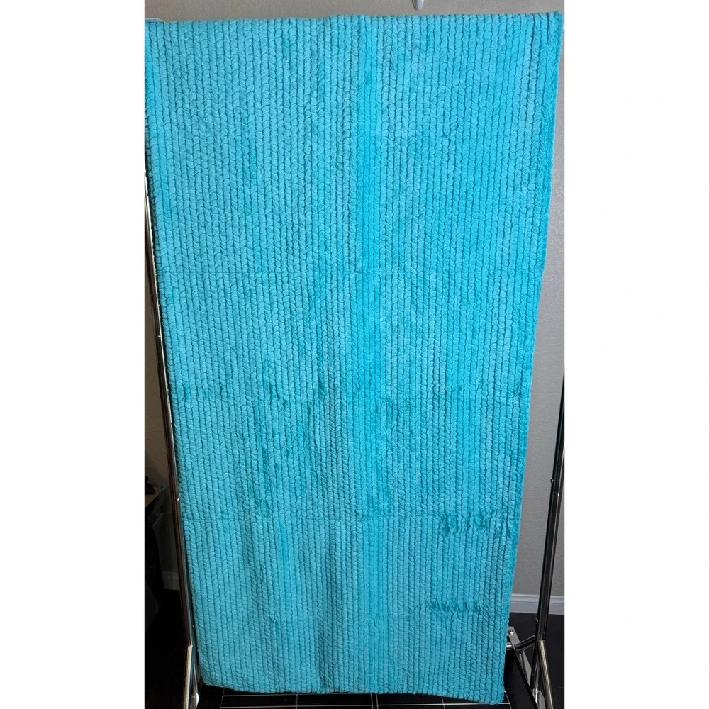 Sew Sweet Minky Designs 60x30 Triple Pillow Case Turquoise Blue Plush NEW USA